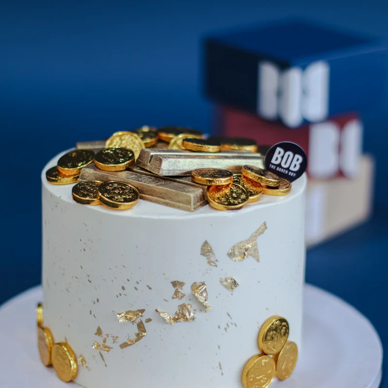 Gold Bars and Coins Cake